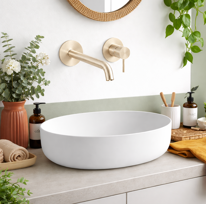 Elle Wall Mounted 2 hole basin mixer